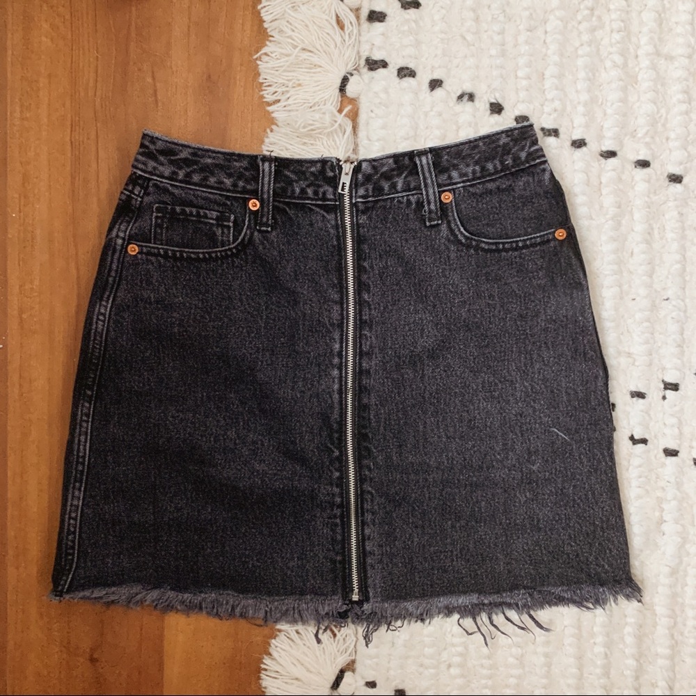 A&F | Denim Zip-Up Skirt